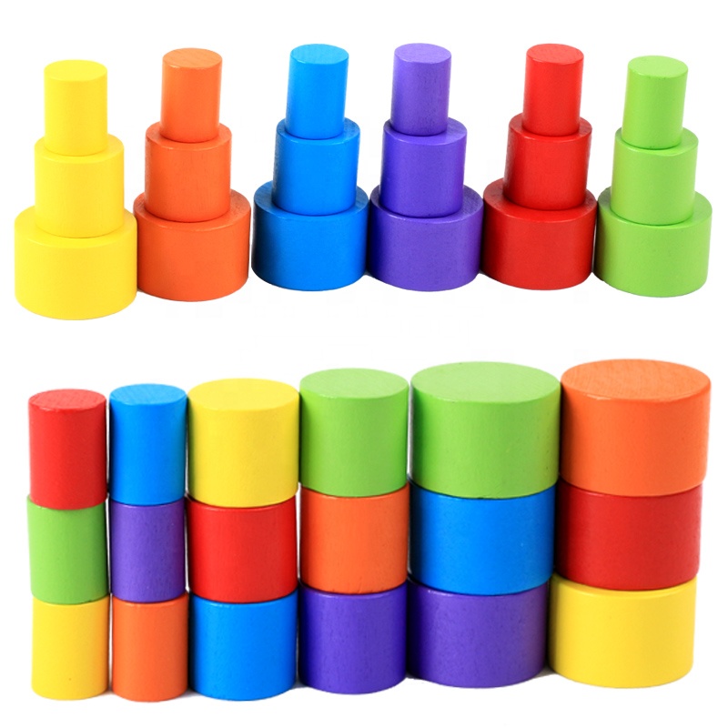 Hot sale Baby Children Wooden Early Learning kids building blocks Balancing Frame montesorri educational toys
