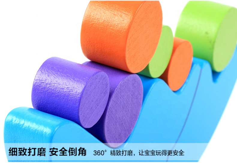 Hot sale Baby Children Wooden Early Learning kids building blocks Balancing Frame montesorri educational toys