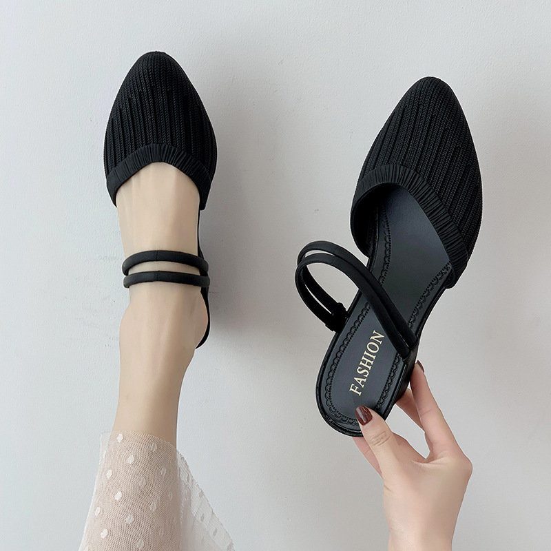 Women High Heels Shoes Woman Female Ankle Strap PU Toe Heeled Sandals Lady Office Career Shoe
