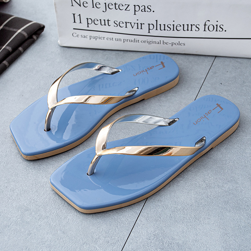 Beach Outdoor Slippers Women's Shoes Slippers PVC Women's Flat Slippers
