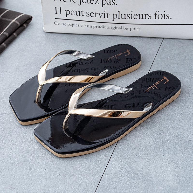 Beach Outdoor Slippers Women's Shoes Slippers PVC Women's Flat Slippers