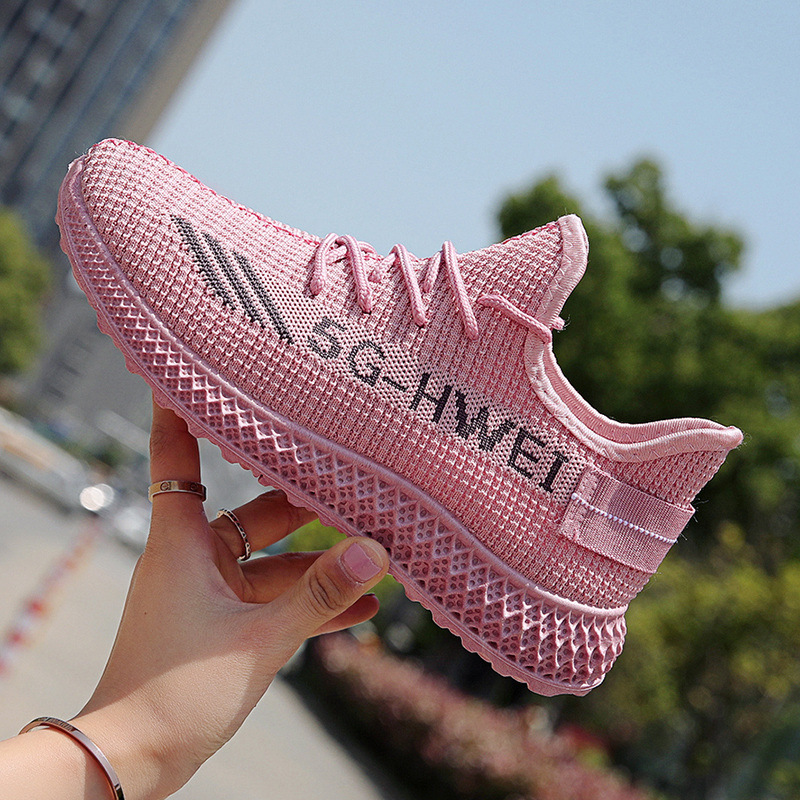 all stars heels slides  sneakers Women's flying knitting mesh shoes