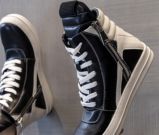 Hot Sale  Canvas Flat Platform Canvas Plus Size women's Shoes High Top Boots Martin Boots Round Toe Shoes