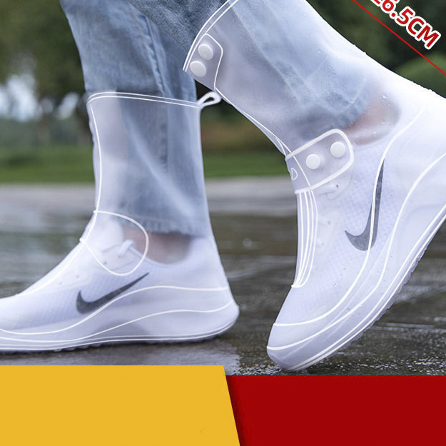 High-Top Anti-Slip Rain Shoes Cases Waterproof Protector Shoes Boot Cover Unisex Womens Shoes Rain Boots