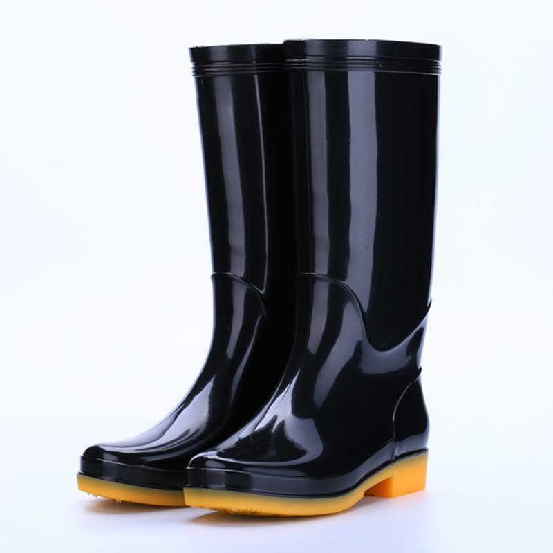 Oil acid alkali resistant water proof non safety light weight anti slip PVC Womens Rain Boots