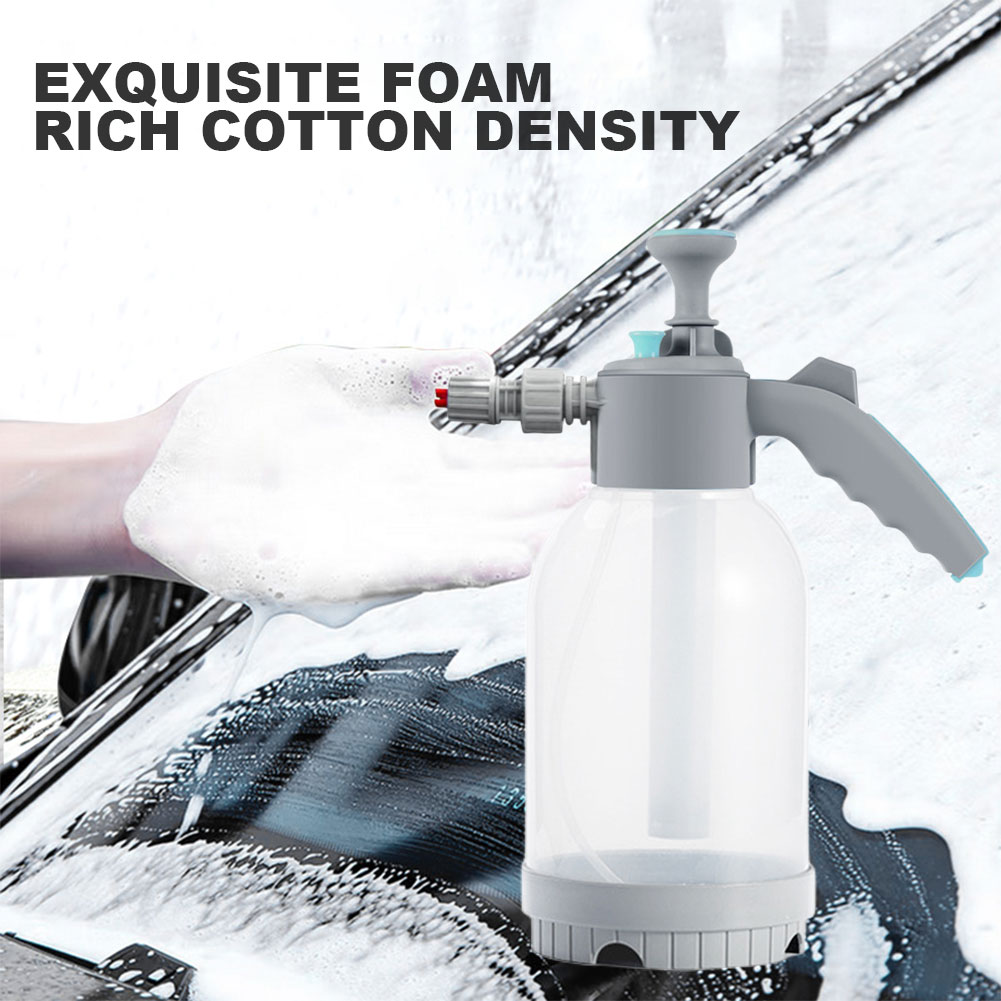 2L Hand Pump Foam Sprayer Dual-use Manual Foam Cannon Car Wash Pump Sprayer Car Wash Spray Bottle Car Window Cleaning To