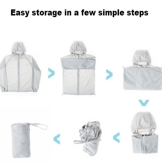 Summer clothing Skin Hiking Sports Sun protection Zip Reflective Waterproof Breathable Jacket