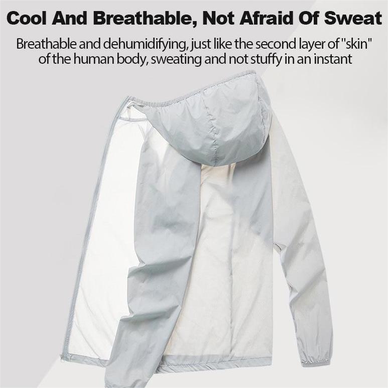 Summer clothing Skin Hiking Sports Sun protection Zip Reflective Waterproof Breathable Jacket