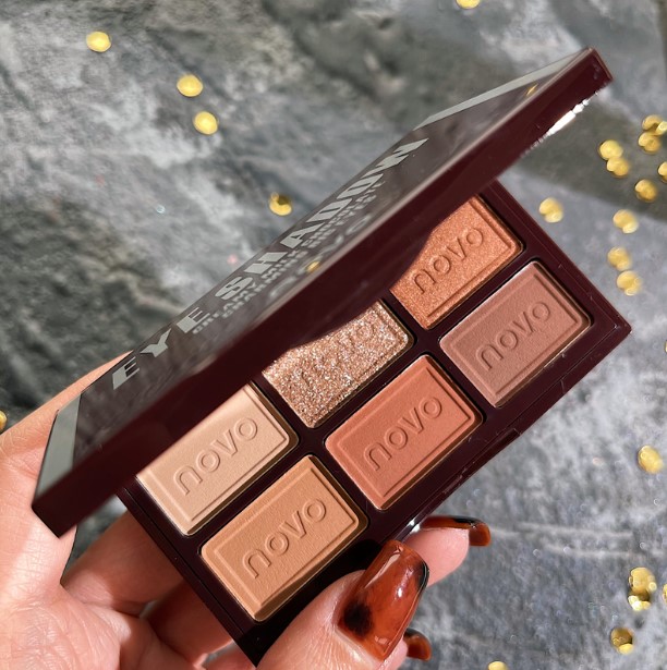 NOVO new makeup palettes 2021 chocolate top seller silky matte natual eye makeup waterproof with cute packaging eyeshado
