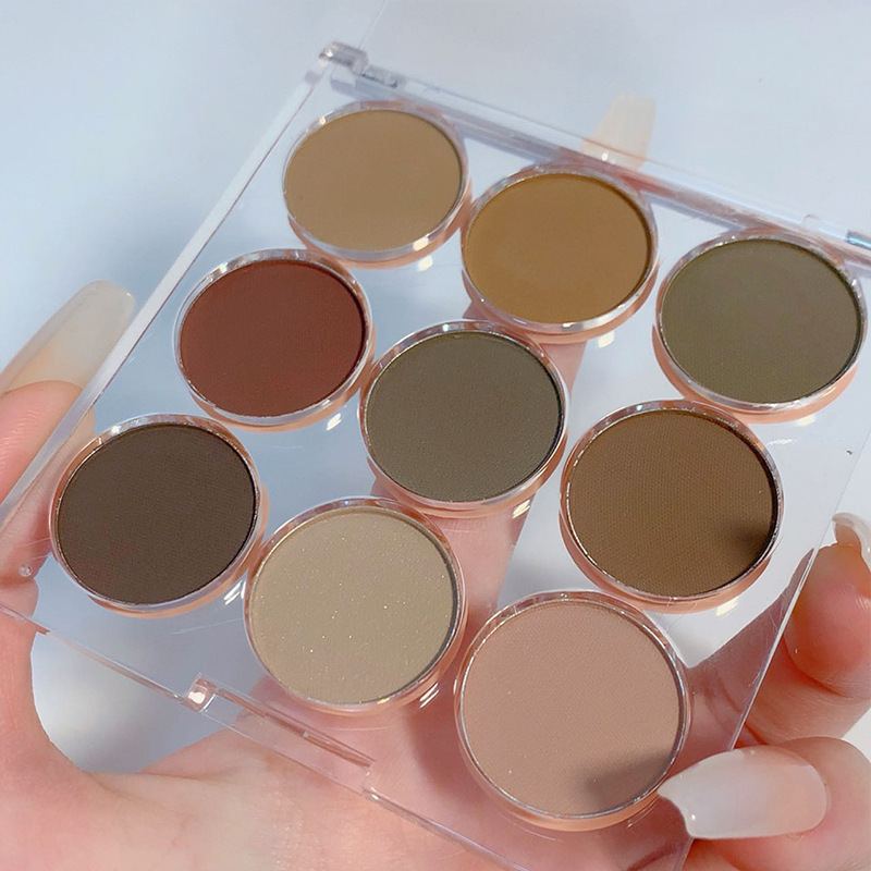 Whole sales  private  2022 nine-color  long-lasting matte neutral  shimmer matte makeup eye shadow palette