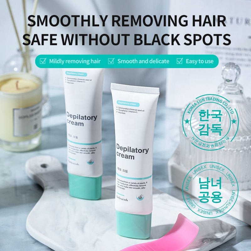 Deleventh Gentle Painless natural korea permanent depilatory  hair removal cream for Armpits and Legs