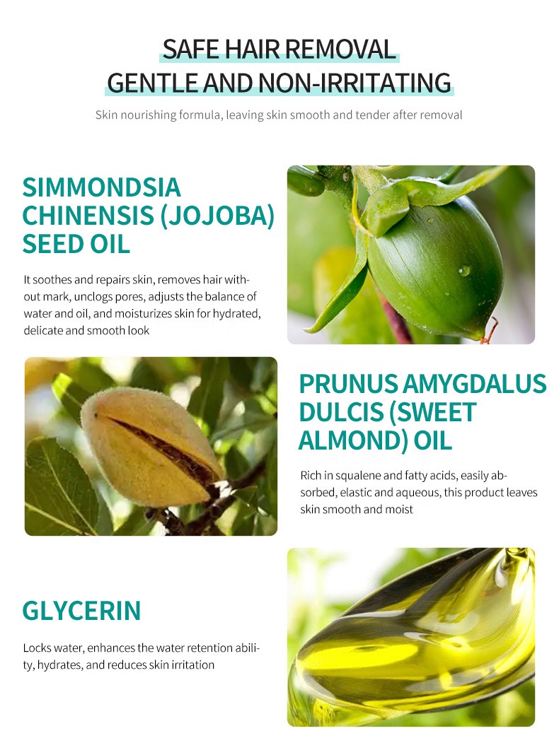 Deleventh Gentle Painless natural korea permanent depilatory  hair removal cream for Armpits and Legs