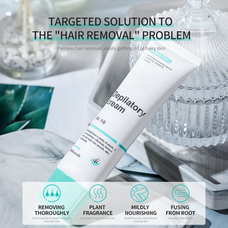 Deleventh Gentle Painless natural korea permanent depilatory  hair removal cream for Armpits and Legs