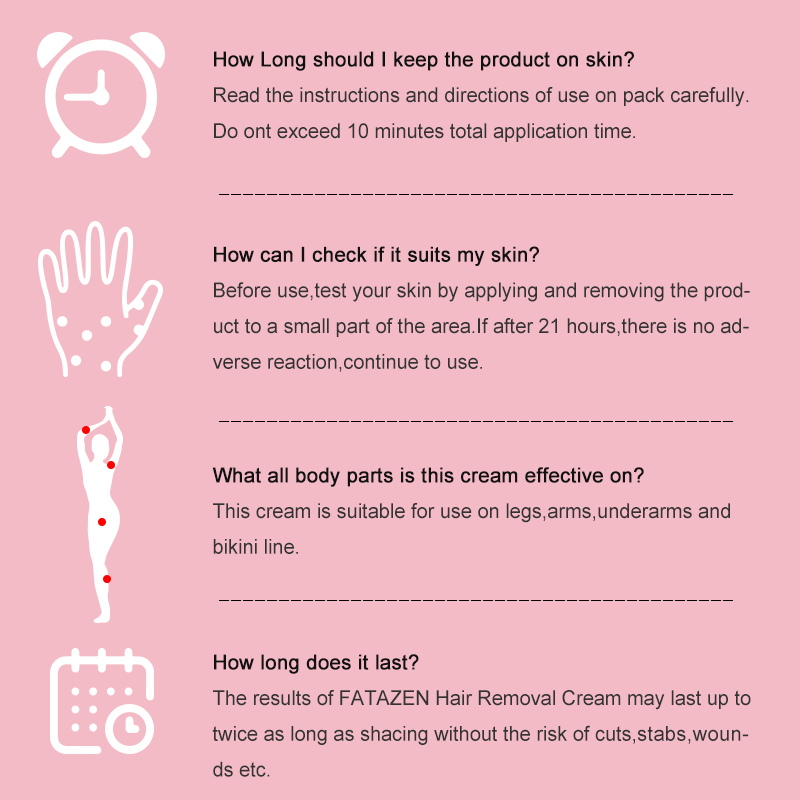 FATAZEN Private label 5 minutes organic  permanent Bikini line Pubic Chest  Hair removal cream Depilatory Cream