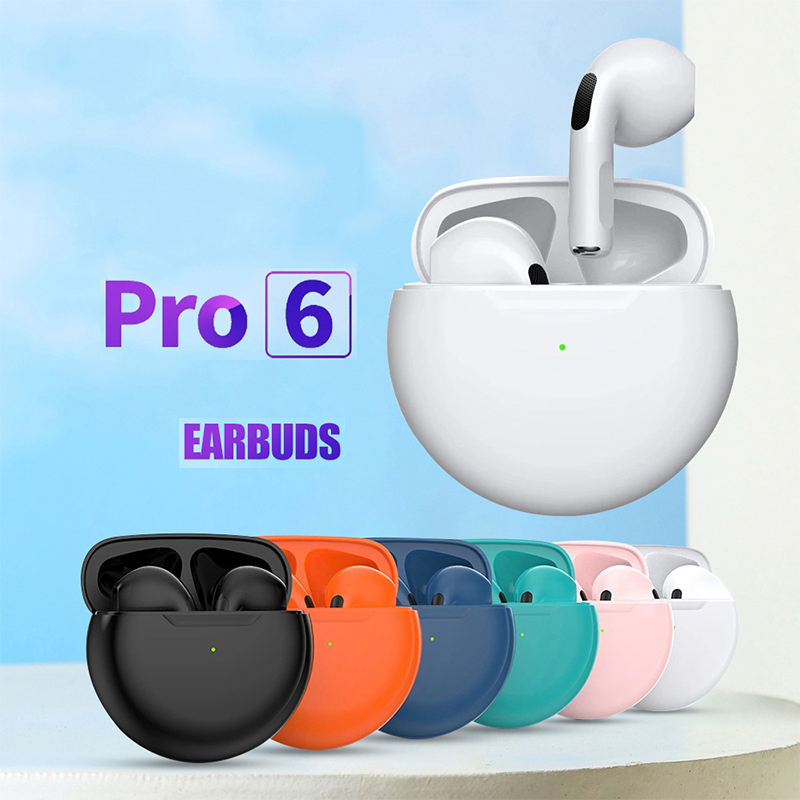 New Design Mini Wireless Pro6s Bt 5.0 Tws Sport Headset Stereo True On-ear Headphones