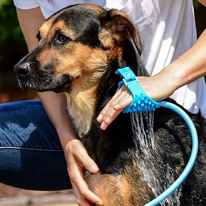 Pet bath accessories Dog shower head shower head silicone bath brush degree massage gloves 2-in-1 massage bath