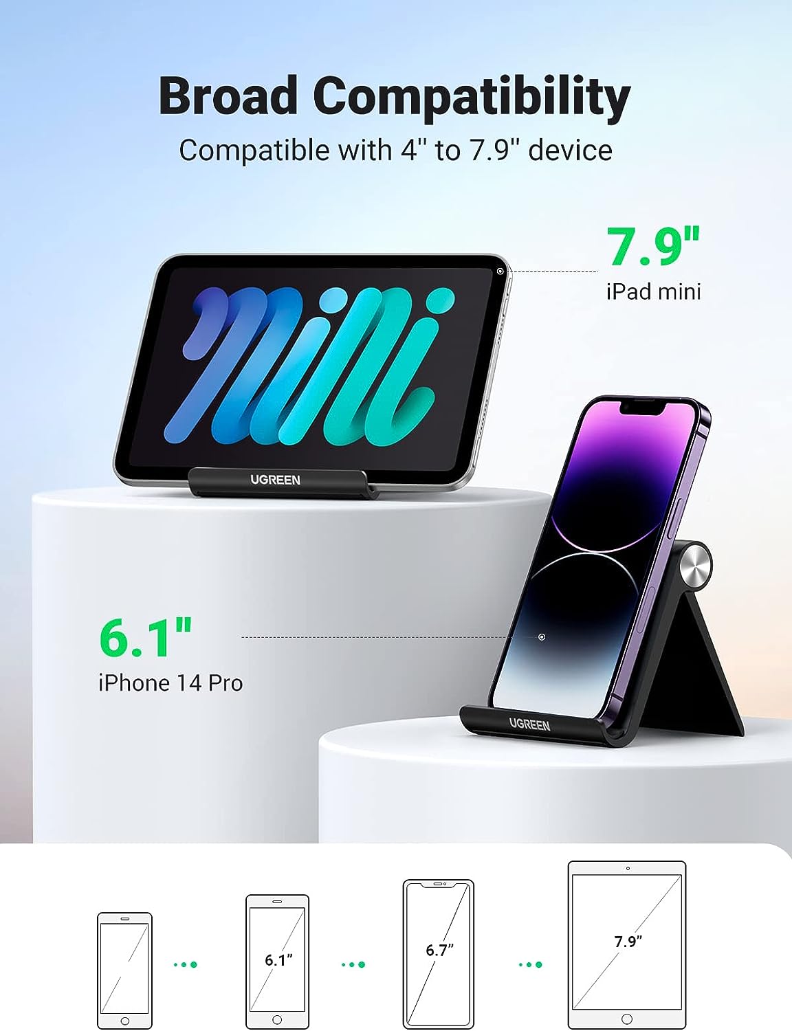 Desktop phone stand Foldable portable adjustable phone stand