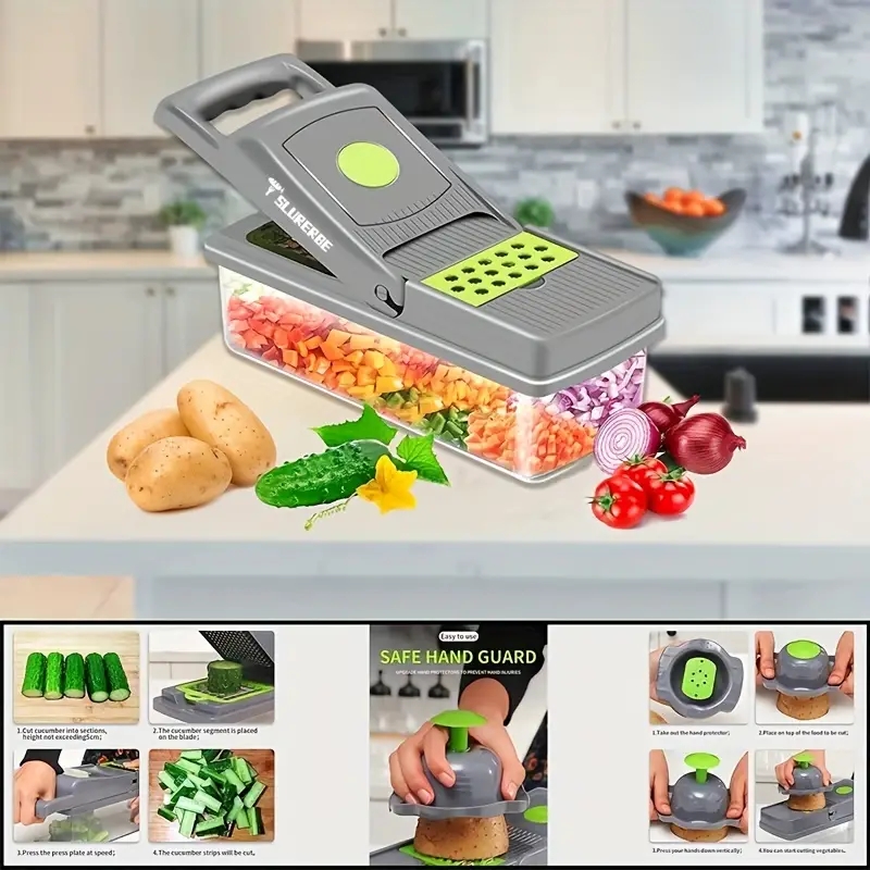Vegetable Chopper, Multifunctional Fruit Slicer, Processed Food Grinder, Vegetable Slicer, Kitchen Supplies