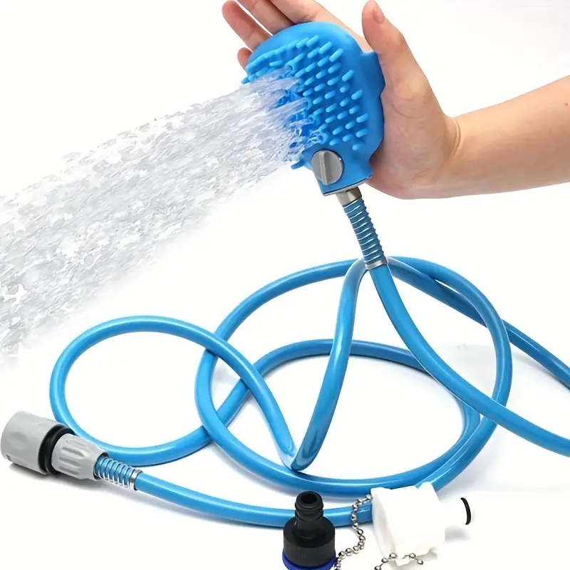 Pet bath accessories Dog shower head shower head silicone bath brush degree massage gloves 2-in-1 massage bath
