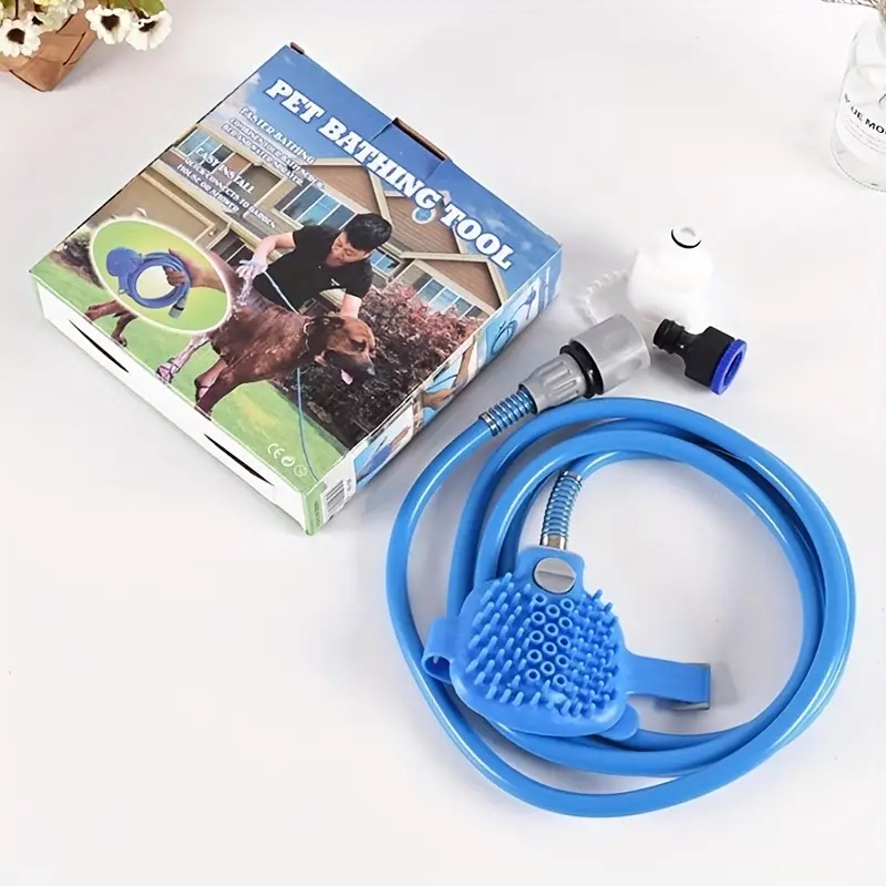 Pet bath accessories Dog shower head shower head silicone bath brush degree massage gloves 2-in-1 massage bath