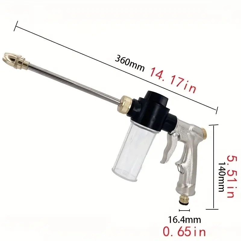 1pc High Pressure Car Washing Water Gun Nozzle - Perfect for Gardening, Car Washing & Faucet Watering!