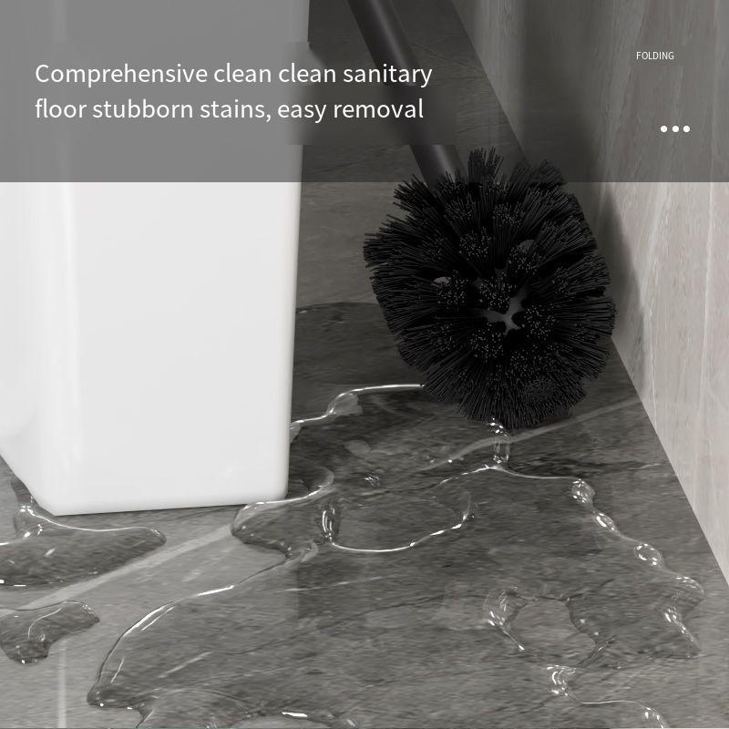 Space aluminum toilet brush no dead Angle cleaning toilet artifact brush