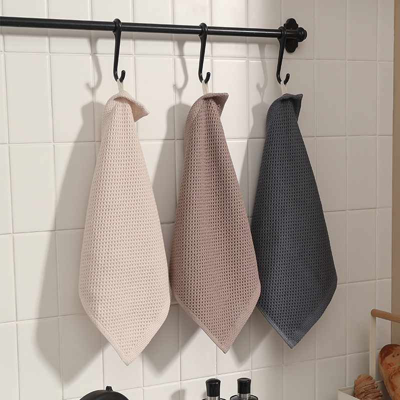 Absorbent cotton towel can be hung square towel household kitchen living room hand towel
