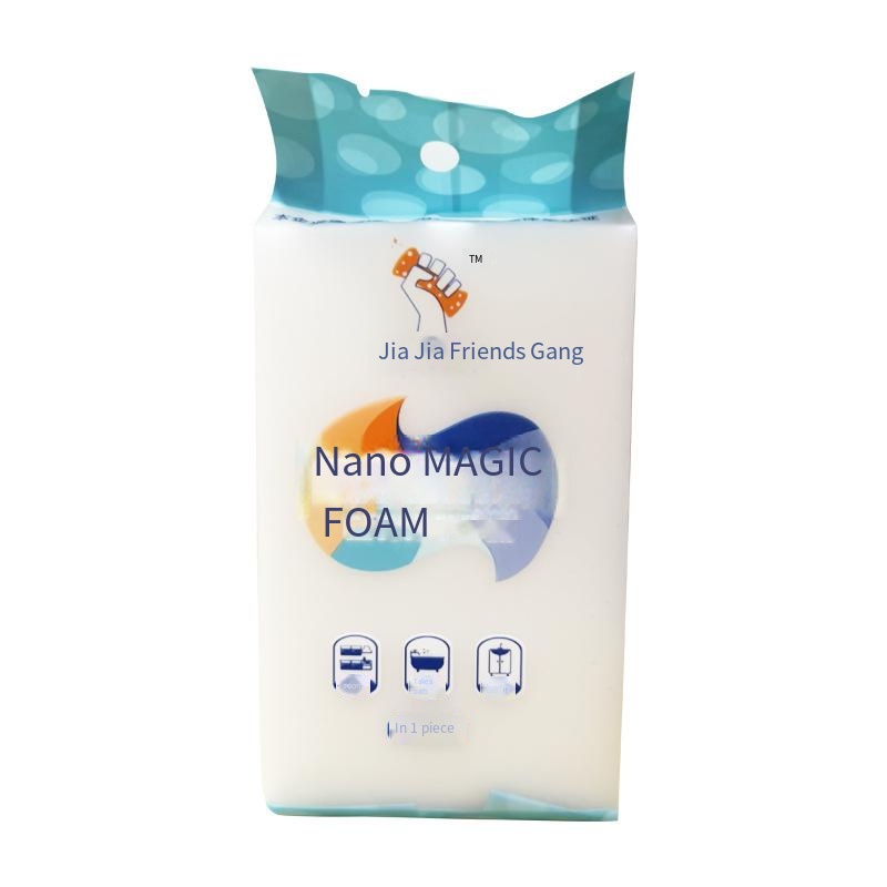 Nano-sponge magic wipes away stains and washes dishes