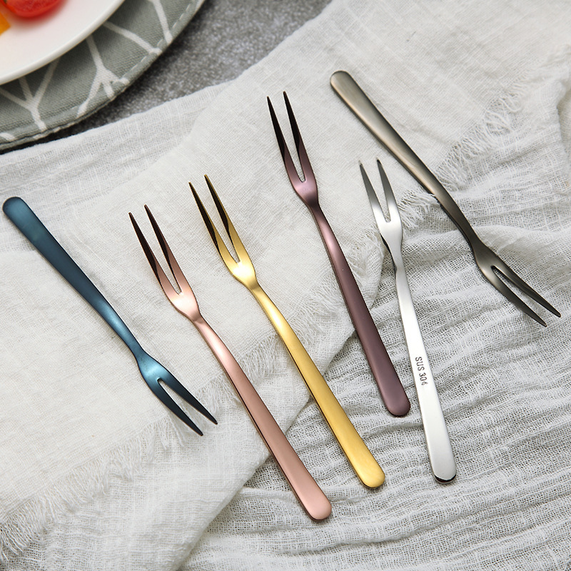 304 stainless steel fruit fork Western dining fork