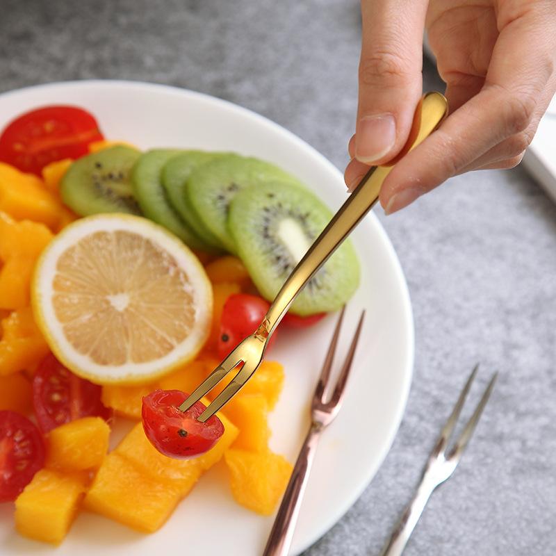 304 stainless steel fruit fork Western dining fork