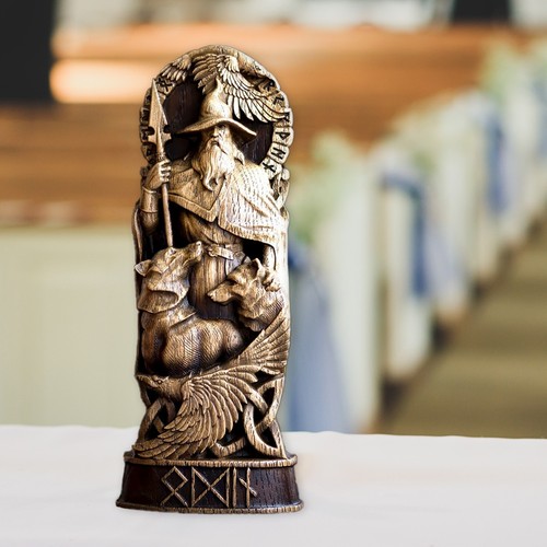  Direct Sales Hero Statue Resin Ornaments Handicraft Odin God Thor Loki Home Study Table Decoration Resin Crafts