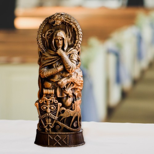 Direct Sales Hero Statue Resin Ornaments Handicraft Odin God Thor Loki Home Study Table Decoration Resin Crafts