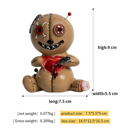 Halloween new curse doll can spray ornaments voodoo doll home incense decorations resin crafts