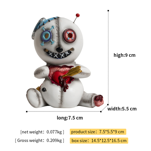 Halloween new curse doll can spray ornaments voodoo doll home incense decorations resin crafts