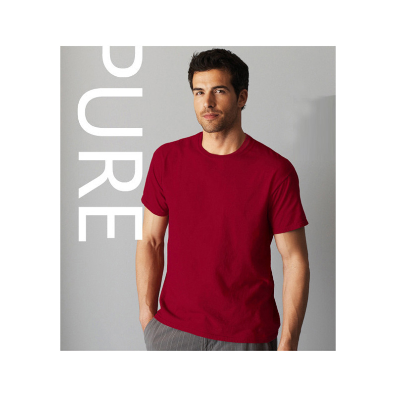 ready to ship  t shirt summer solid blank short sleeve comfy simple men's t-shirts