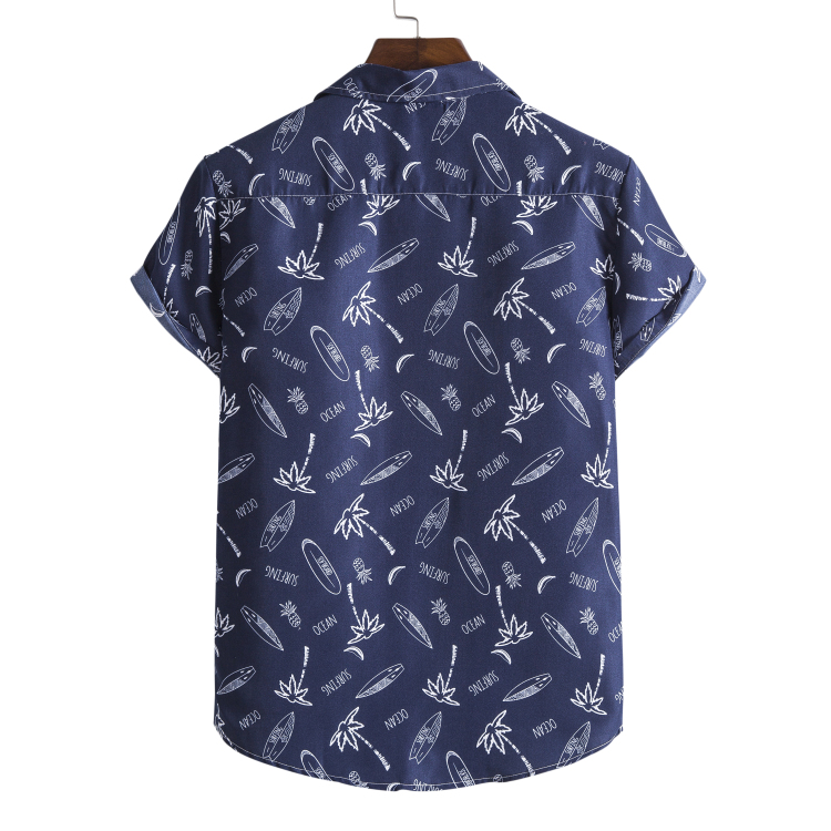 XH10 summer plus size men's short sleeve shirts