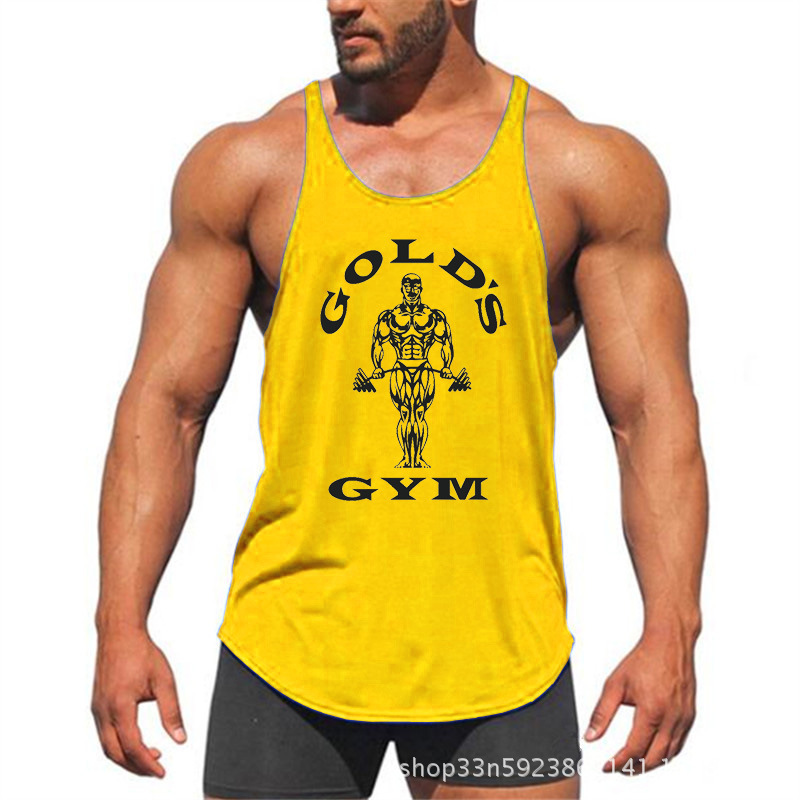  sport active athletic clothing fitted gym wear fitness men tank top gym