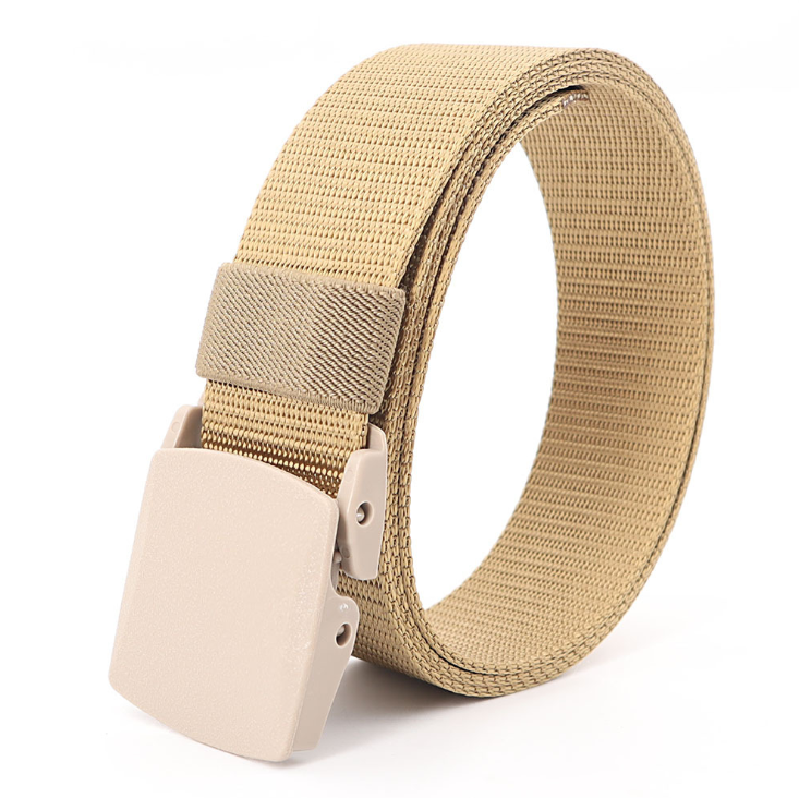  smooth buckle men's and women's belt izable  nylon metal-free security check tactics Canvas Jeans belt