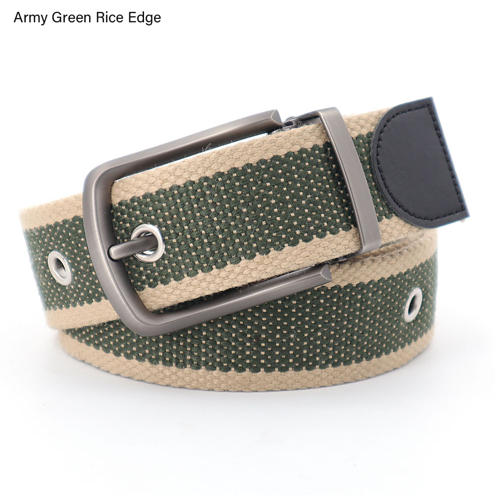  Hot Selling Men's Nylon Material 40MM Needle Buckle Braided Color Thickened Cotton Belt Needle Belt Buckle