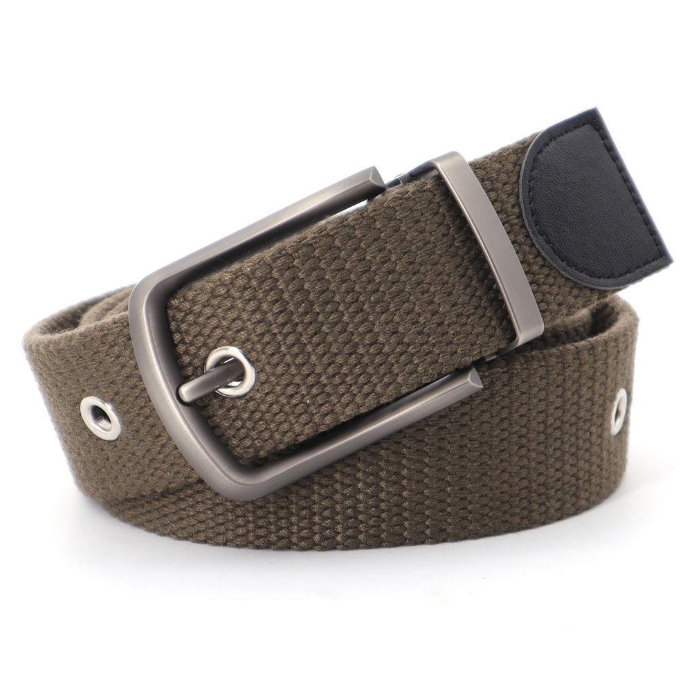  Hot Selling Men's Nylon Material 40MM Needle Buckle Braided Color Thickened Cotton Belt Needle Belt Buckle