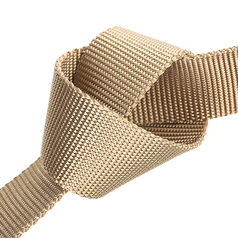  Sports Training Hot Selling Simple Design Nylon Outdoor Tactical System Men's Belt Plastic Button Long and 3.8