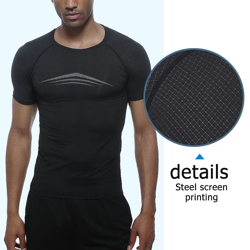  Label Sports Men Clothing Printing T-Shirt Compression Training Wear