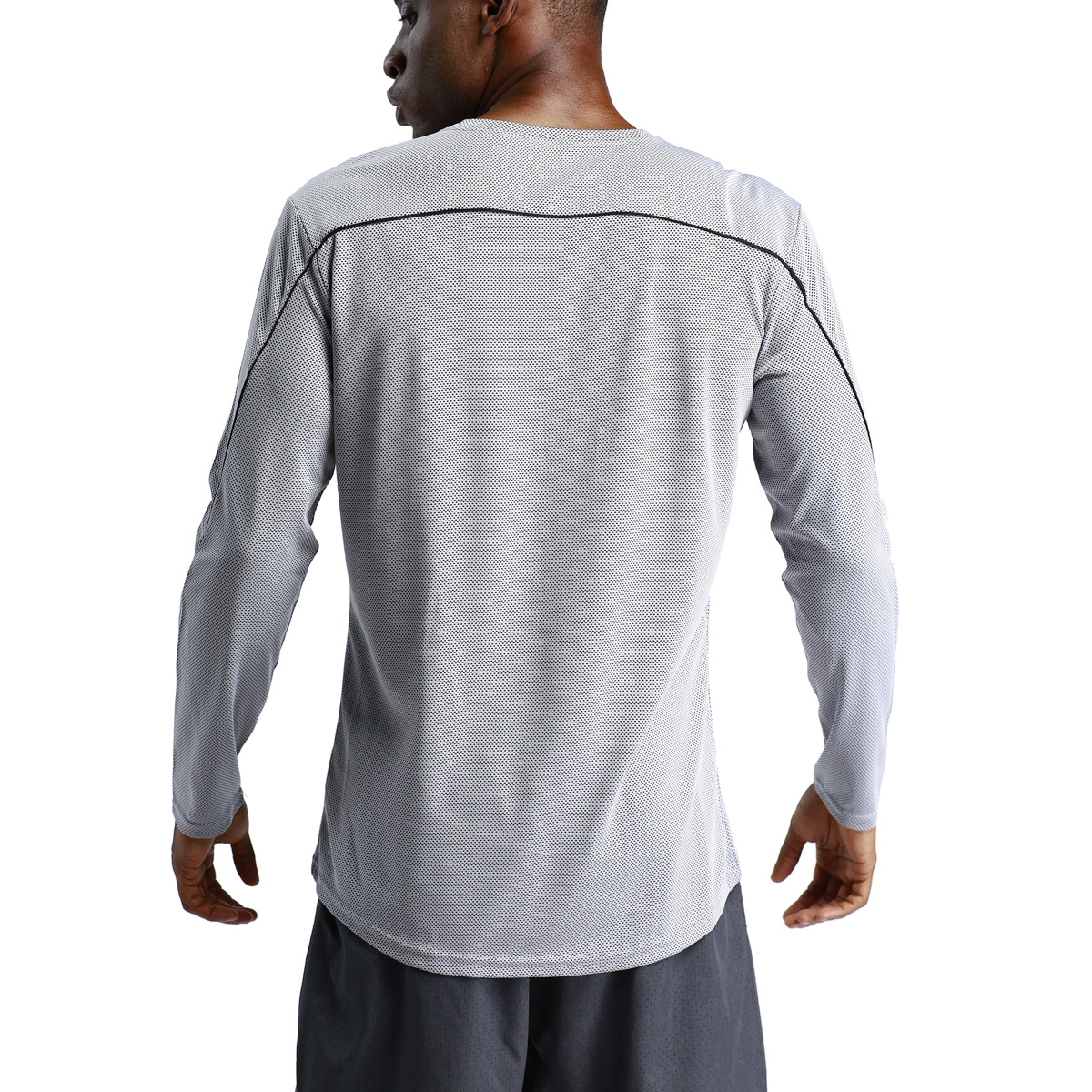  sweatsuit sports long sleeve t shirt men's running sports quick-drying polyester fabric clothes