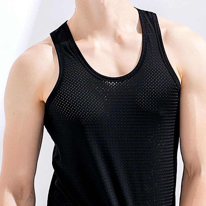 In Stock Casual  Men's Tops Wife Beater Men One Piece Shirts Woven