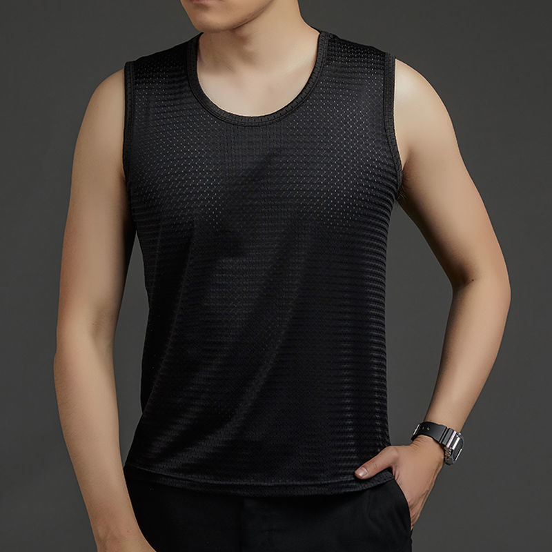 In Stock Casual  Men's Tops Wife Beater Men One Piece Shirts Woven
