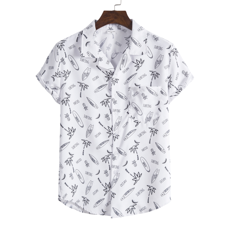 XH10 summer plus size men's short sleeve shirts