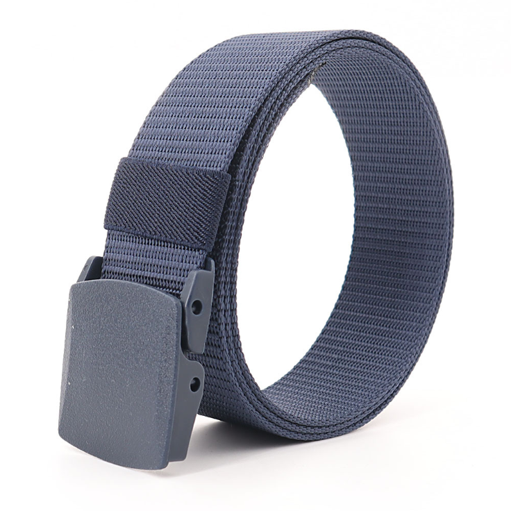  smooth buckle men's and women's belt izable  nylon metal-free security check tactics Canvas Jeans belt