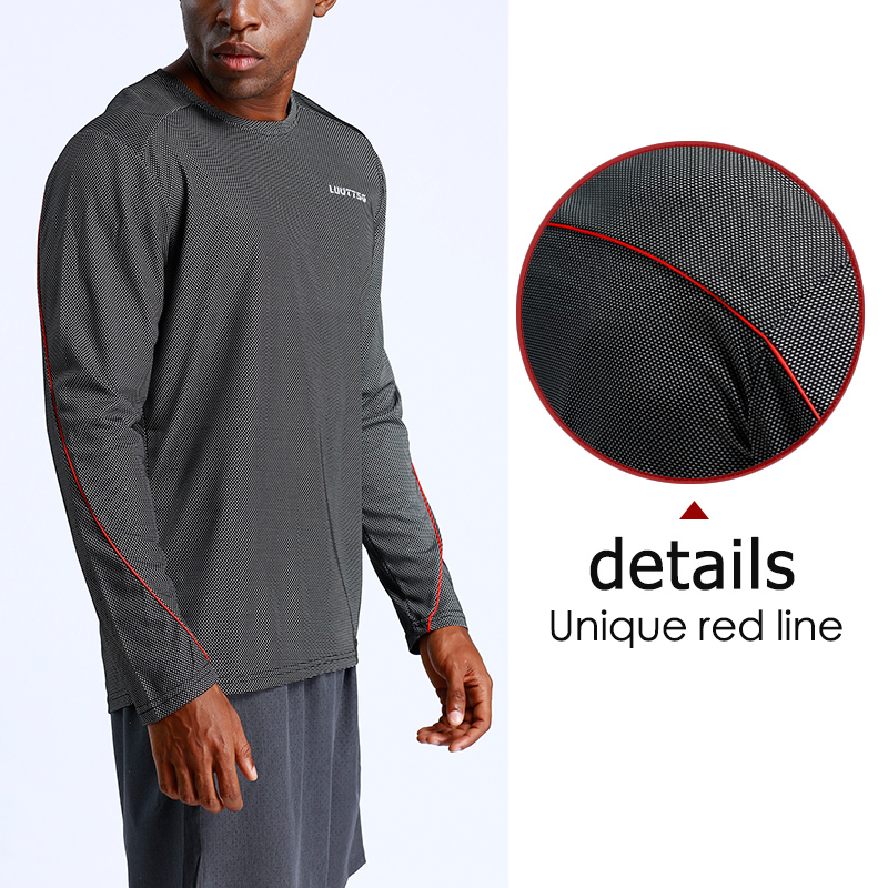   Workout Clothing Men's Fitness Long Sleeve Plus Size Running Sports T Shirts