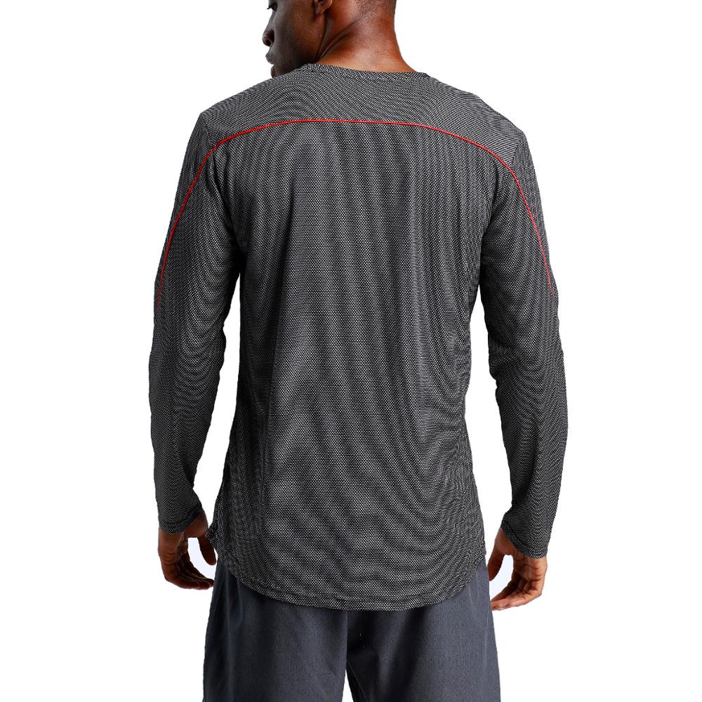   Workout Clothing Men's Fitness Long Sleeve Plus Size Running Sports T Shirts