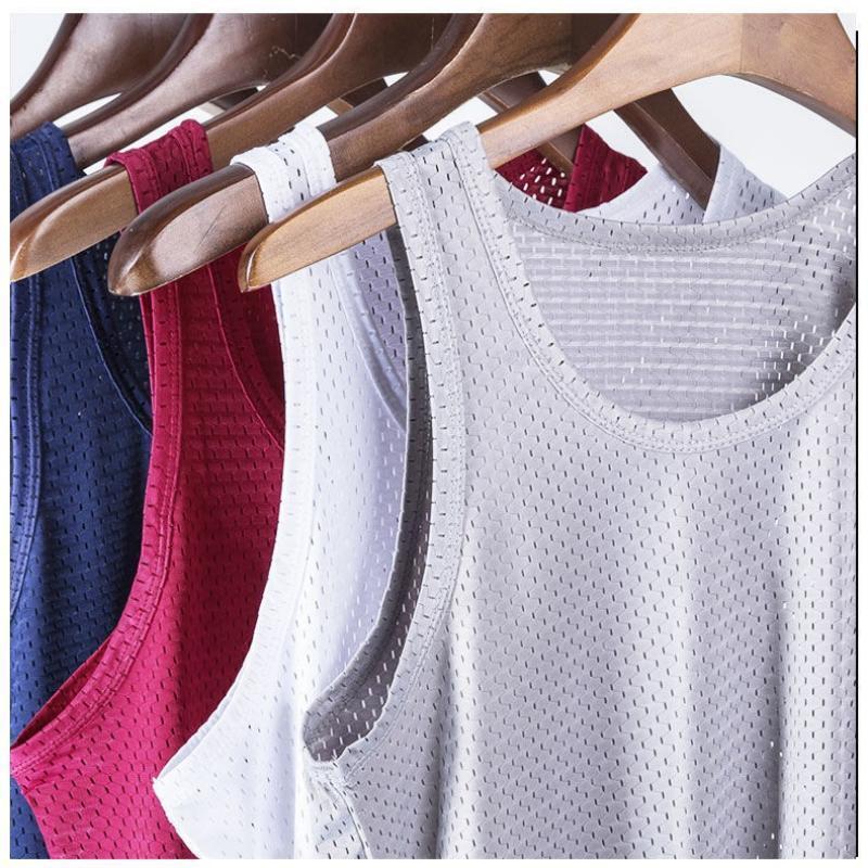 In Stock Casual  Men's Tops Wife Beater Men One Piece Shirts Woven